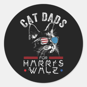Cat Vaters für Harris Waltz 2024 US-amerikanische Runder Aufkleber