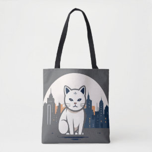 Cat Vector Art Animal Modern Urban Graphic City Tasche