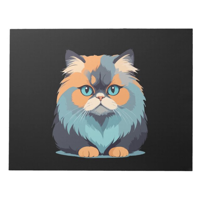 Cat Vector Art mit lebhaften Farben Notizblock (Vorderseite)