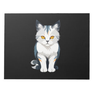 Cat Vector Art mit lebhaften Farben Notizblock