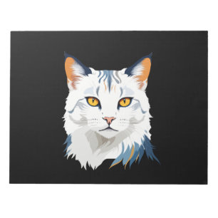 Cat Vector Art mit lebhaften Farben Notizblock