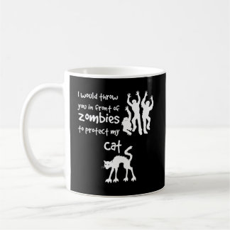 Cat Versus Zombies Funny Horror Cat Lovers Kaffeetasse
