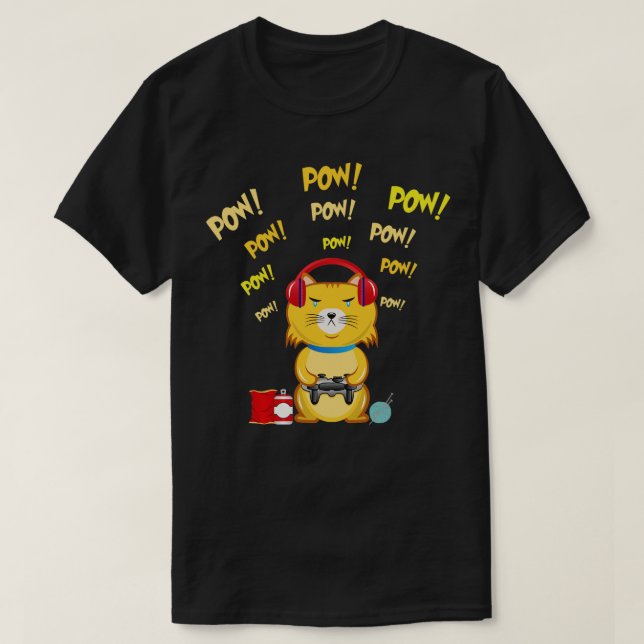 Cat Video Games Clan Cats Konsole T-Shirt (Design vorne)
