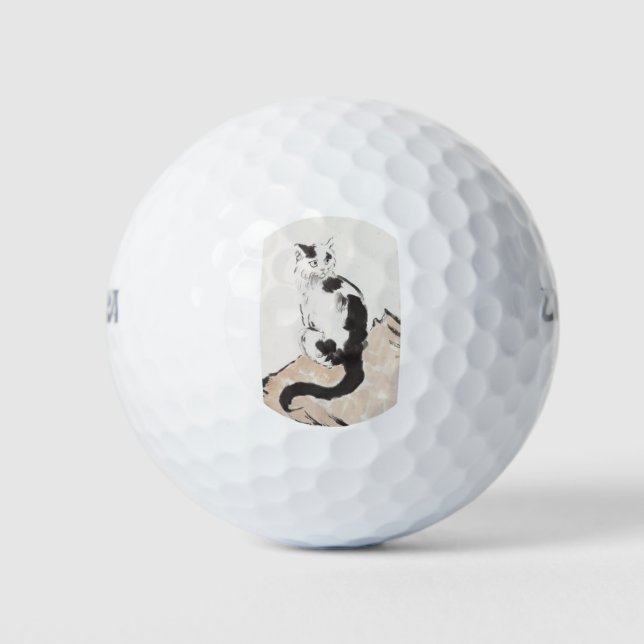 Cat (von Xu Beihong) Golfball (Vorderseite)
