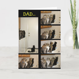 Cat vs Fly Vaters Day Card Karte