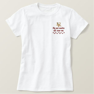 Cat Walk Besticktes T-Shirt