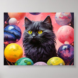 Cat Wall Art for Cat Lovers Poster
