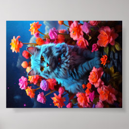 Cat Wall Kunst für Katzen Liebhaber Poster