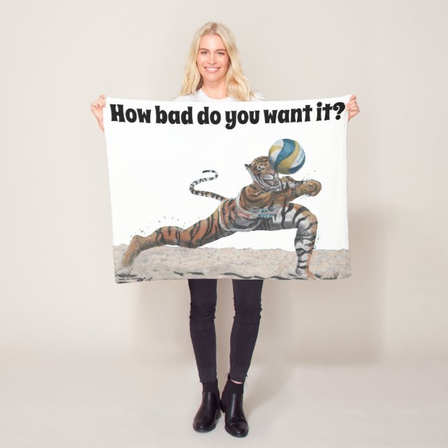 Cat Warrior Beach Volleyball Fantasy Art Blankon Fleecedecke (Beispiel)