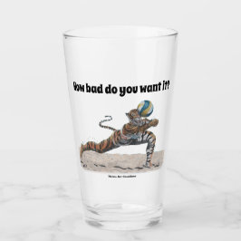Cat Warrior Beach Volleyball Fantasy Glass Cup Glas