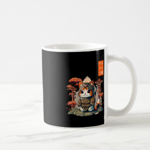 Cat Warrior Japanisch Schriftkunst für Kawaii Kaffeetasse