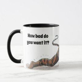 Cat Warrior Playing Beach Volleyball Tasse