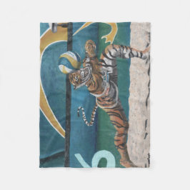 Cat Warrior Spielen Volleyball Fantasy Kunstleder Fleecedecke