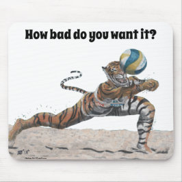 Cat Warrior spielt Beach Volleyball Mouse Pad Mousepad