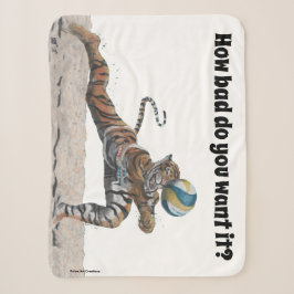 Cat Warrior Volleyball Fantasy Sherpa Blanket Sherpadecke