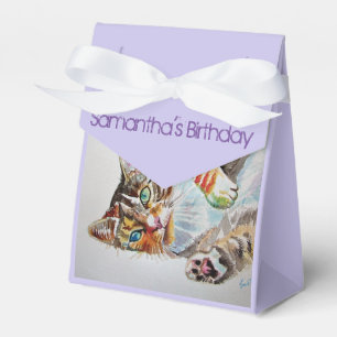 Cat Watercolor Geburtstagsparty Cake Fevor Box Geschenkschachtel