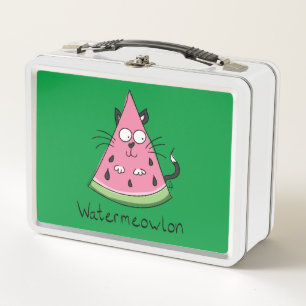 Cat Watermelon Niedlich Kid's Metall Brotdose