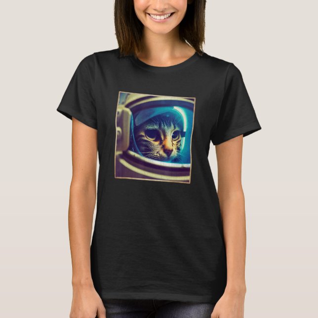 Cat Wearing Spacesuit Space Astronaut Galaxy Space T-Shirt (Vorderseite)