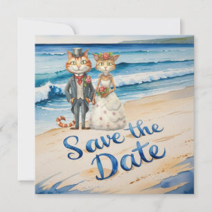 Cat Wedding Beach Hochzeit Save The Date