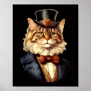 Cat Wedding Bride Groom Pet Cat Eigentümer Liebhab Poster