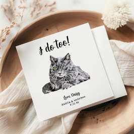 Cat Wedding Cocktail Napkins Serviette