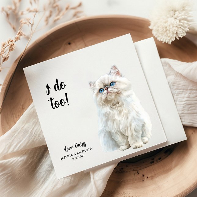 Cat Wedding Cocktail Napkins Serviette (Von Creator hochgeladen)