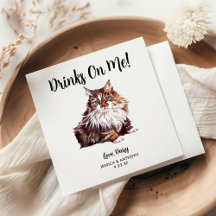 Cat Wedding Cocktail Napkins