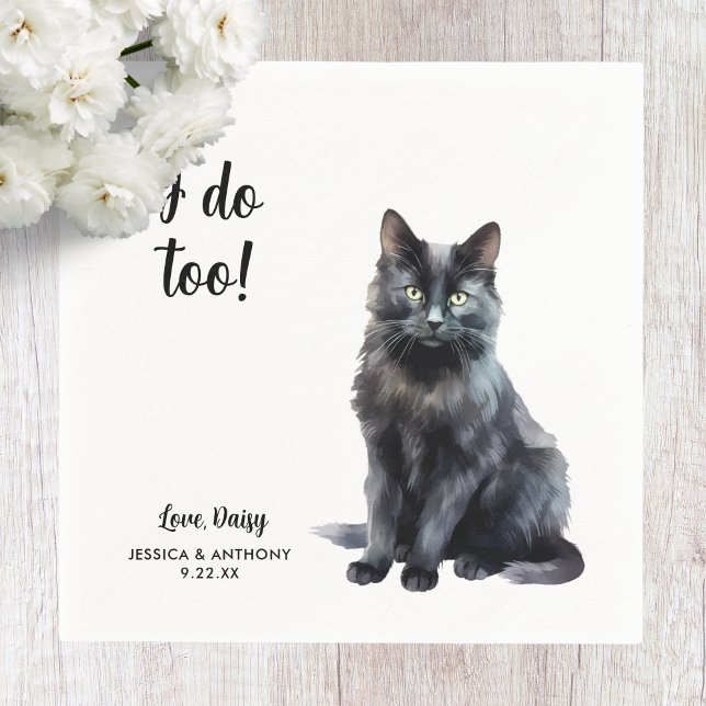 Cat Wedding Cocktail Napkins Serviette (Von Creator hochgeladen)