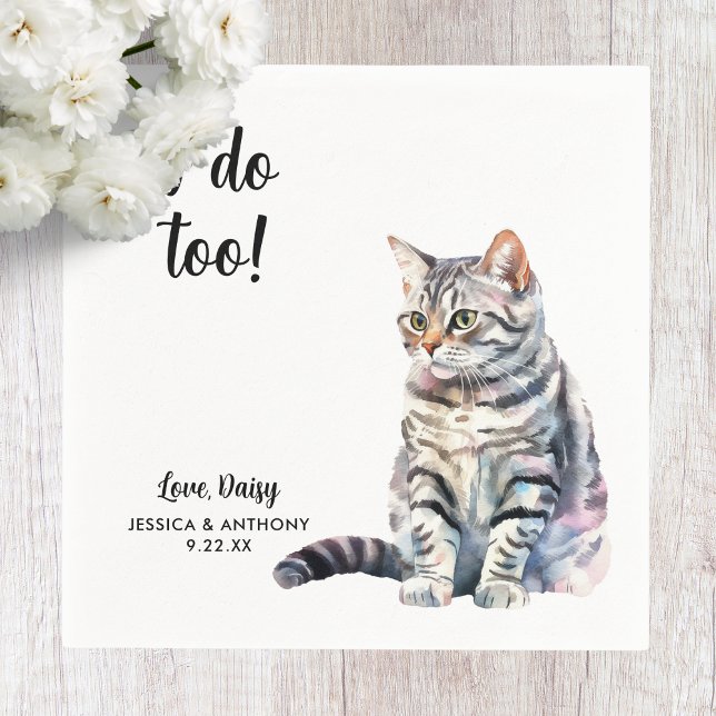 Cat Wedding Cocktail Napkins Serviette (Von Creator hochgeladen)