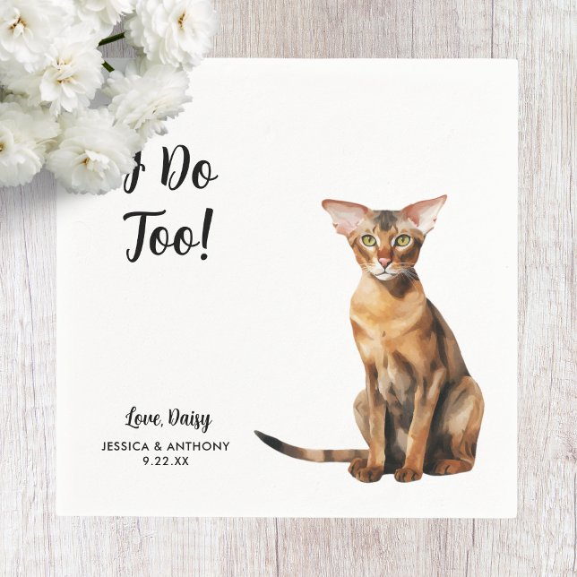 Cat Wedding Cocktail Serviette (Von Creator hochgeladen)