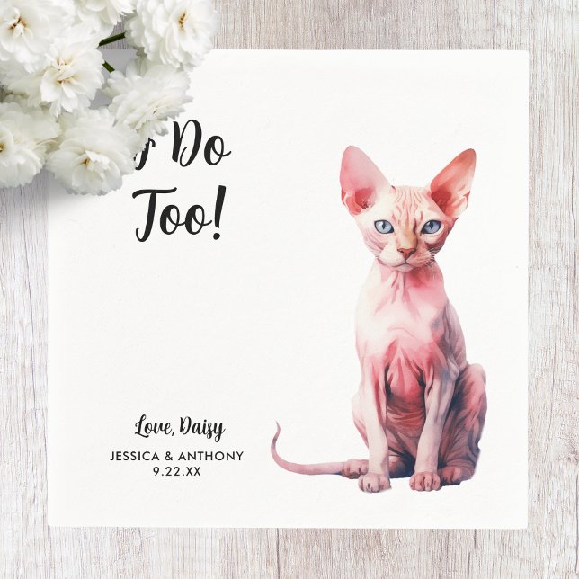 Cat Wedding Cocktail Serviette (Von Creator hochgeladen)