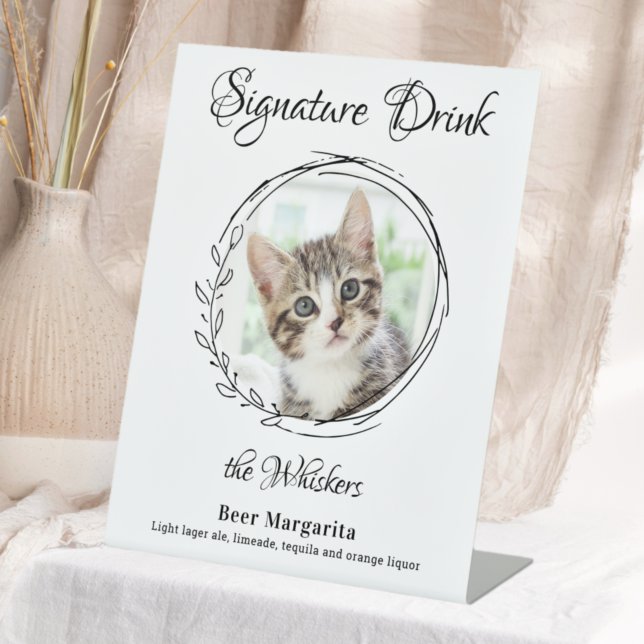 Cat Wedding Signature Drinks Foto Bar Sockelschild (Von Creator hochgeladen)