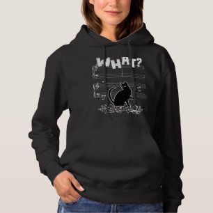 Cat What Funny Cat Musiknote Hoodie