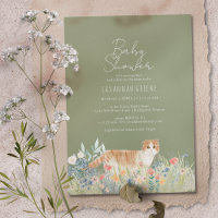 Cat-Wildblumen | Sage Green | Neutrale Babydusche
