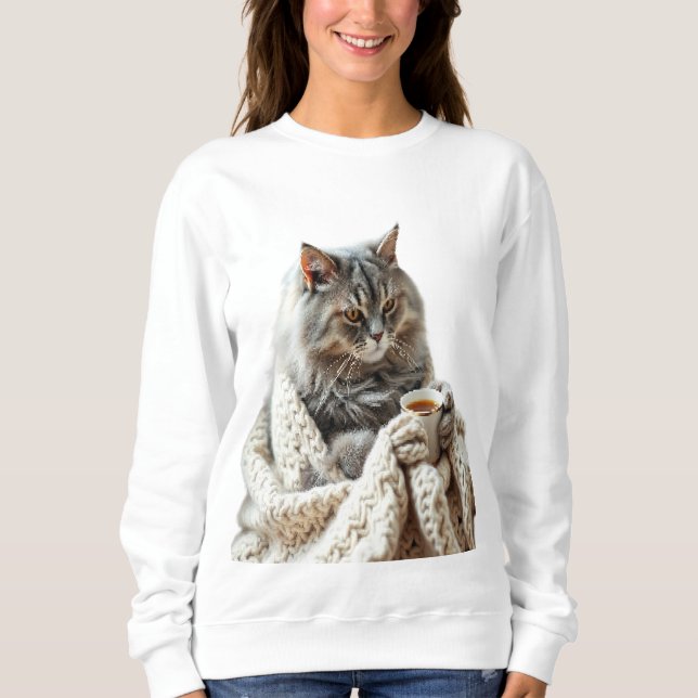 Cat Winter Tee genießen (Vorderseite)