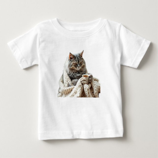 Cat Winter Tee genießen (Vorderseite)