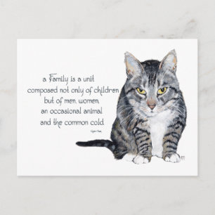 Cat Wisdom - Familiendynamik Postkarte