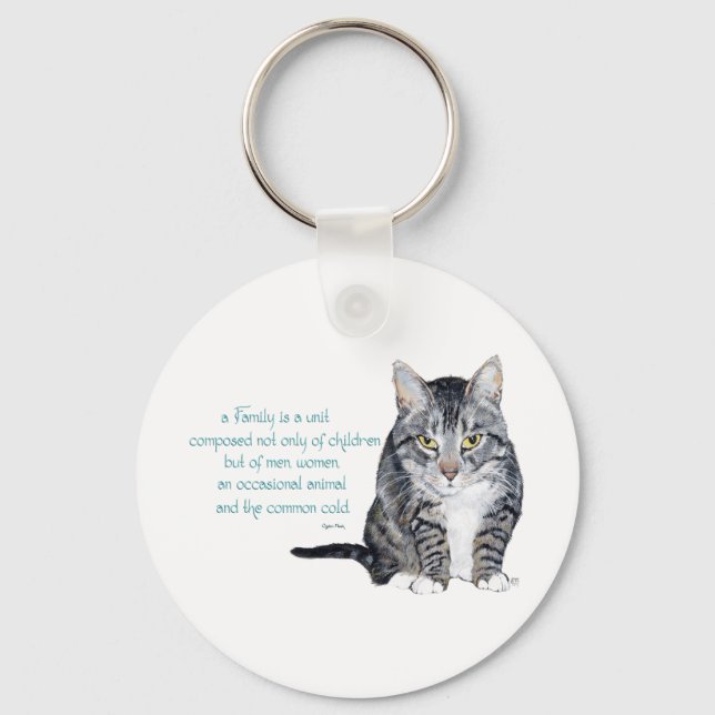 Cat Wisdom - Familiendynamik Schlüsselanhänger (Vorderseite)