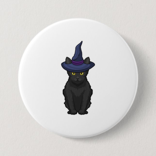 Cat Witch Button (Vorderseite)