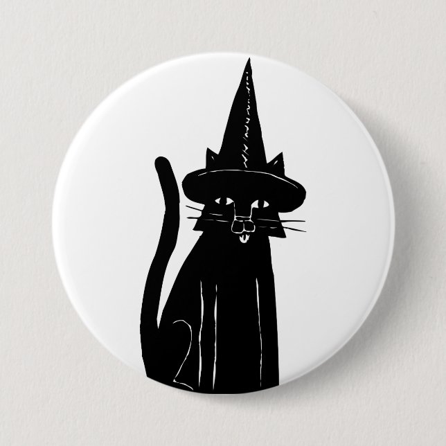 Cat Witch Button (Vorderseite)