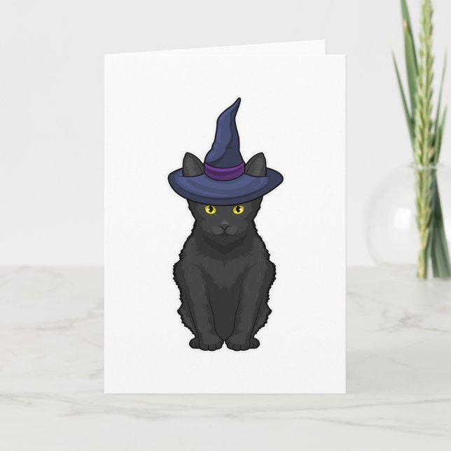 Cat Witch Karte (Vorderseite)