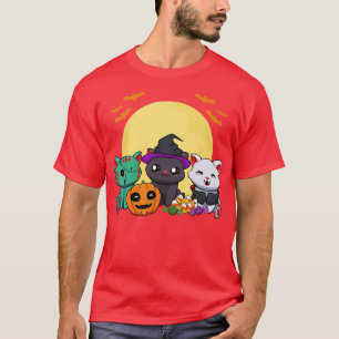 Cat Witch Zombie Vampire Lazy Halloween Kostüm Cu T-Shirt
