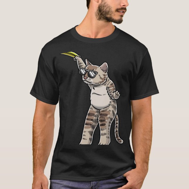 Cat With Frisbee Disc Frisbee Player Thrower Disc  T-Shirt (Vorderseite)