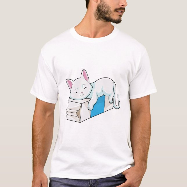 Cat with Milk T-Shirt (Vorderseite)