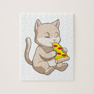 Cat with Pizza