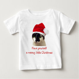Cat with Santa’s Hat Baby T-shirt