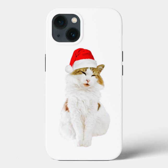 Cat with Santa's Hat Case-Mate iPhone Case (Rückseite)