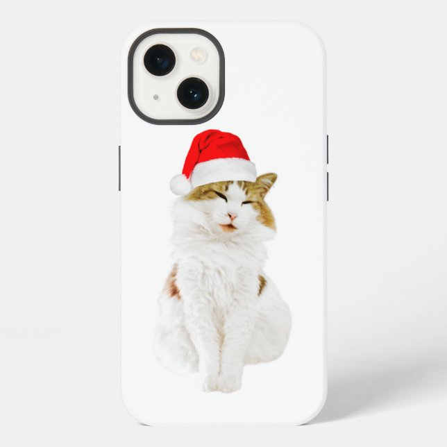 Cat with Santa's Hat Case-Mate iPhone Case Hülle (Rückseite)