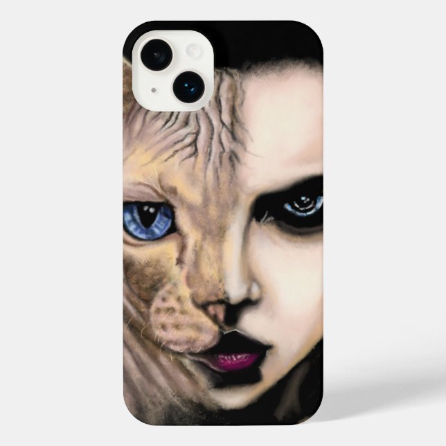 Cat Woman iPhone Case 14 Plus Hülle (Rückseite)