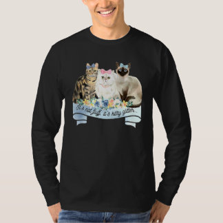 Cat Womens Ca Kitty Glitzer Cat T-Shirt